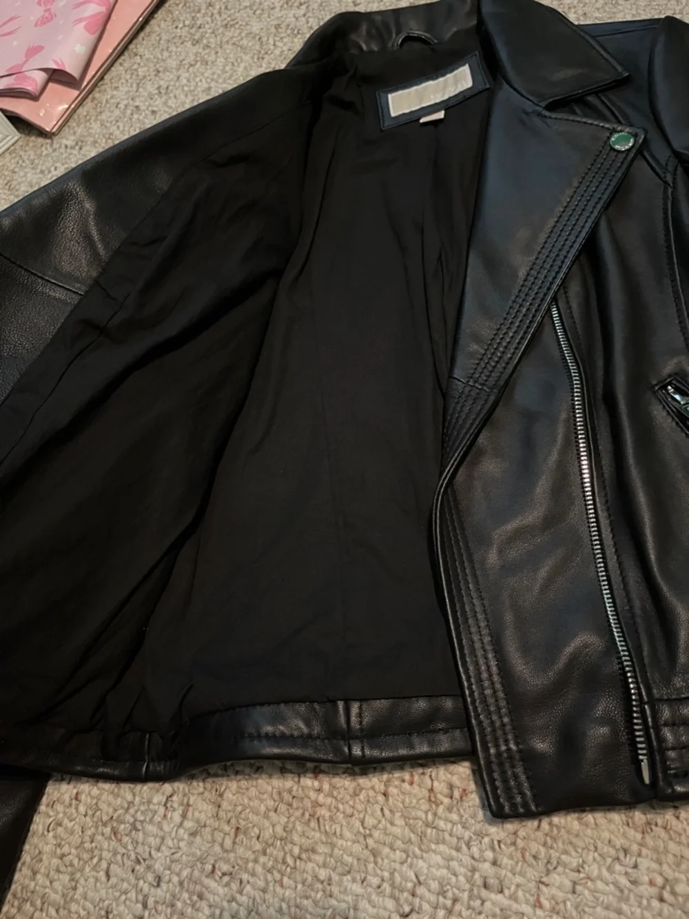 NWT Michael Kors Leather Moto Jacket